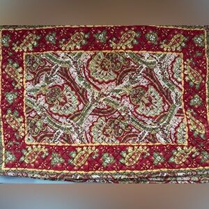 Set of 4 Reversible Pottery Barn Quilted Paisley Placemats